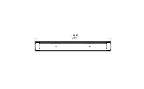 Ecosmart Fire Flex 104BN Bench Fireplace Insert - Black Finish / Stainless Steel Burner - ESF.FX.104BN